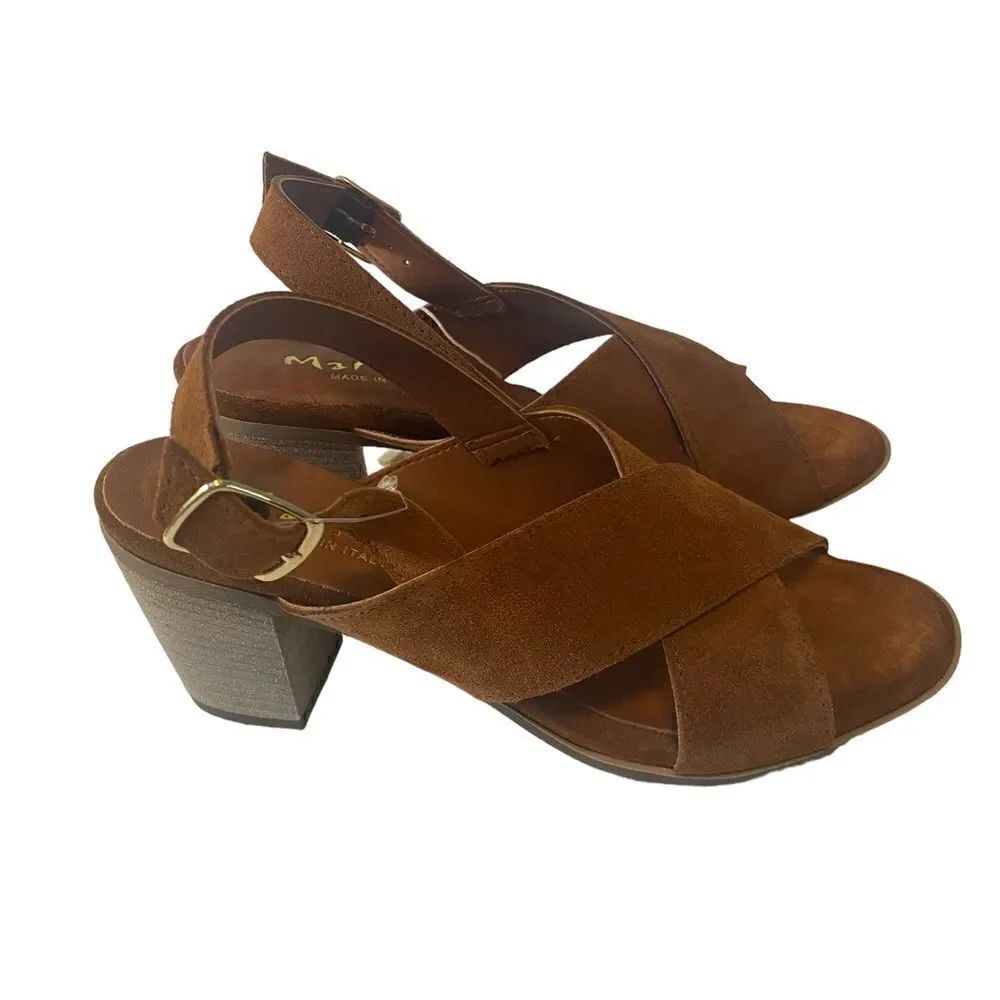 Mariella Rust Brown Suede Ankle Strap Sandals in Ladies Sz. 8M - Picture 3 of 6